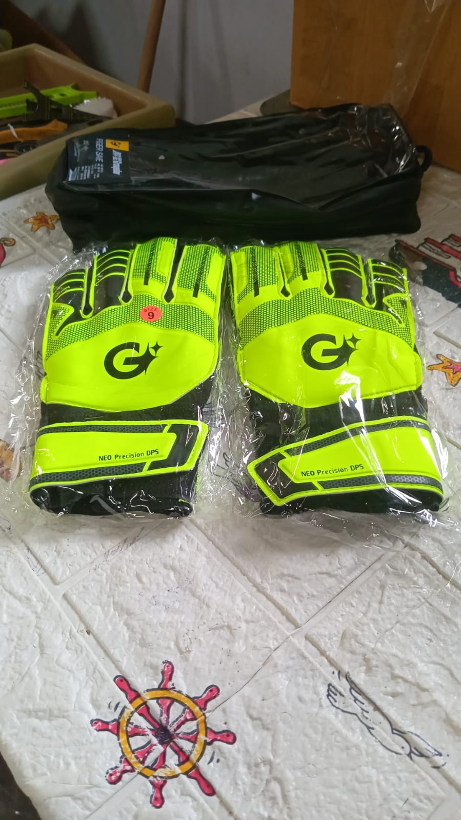 8064 Multi Function Finger Protection Sports kids goalkeeper gloves, football gloves for boys, kids, adults, football training gloves, super grip palm protection gloves (1 Pair) 8064 Multi Function Finger Protection Sports kids goalkeeper gloves, football gloves for boys, kids, adults, football training gloves, super grip palm protection gloves (1 Pair)